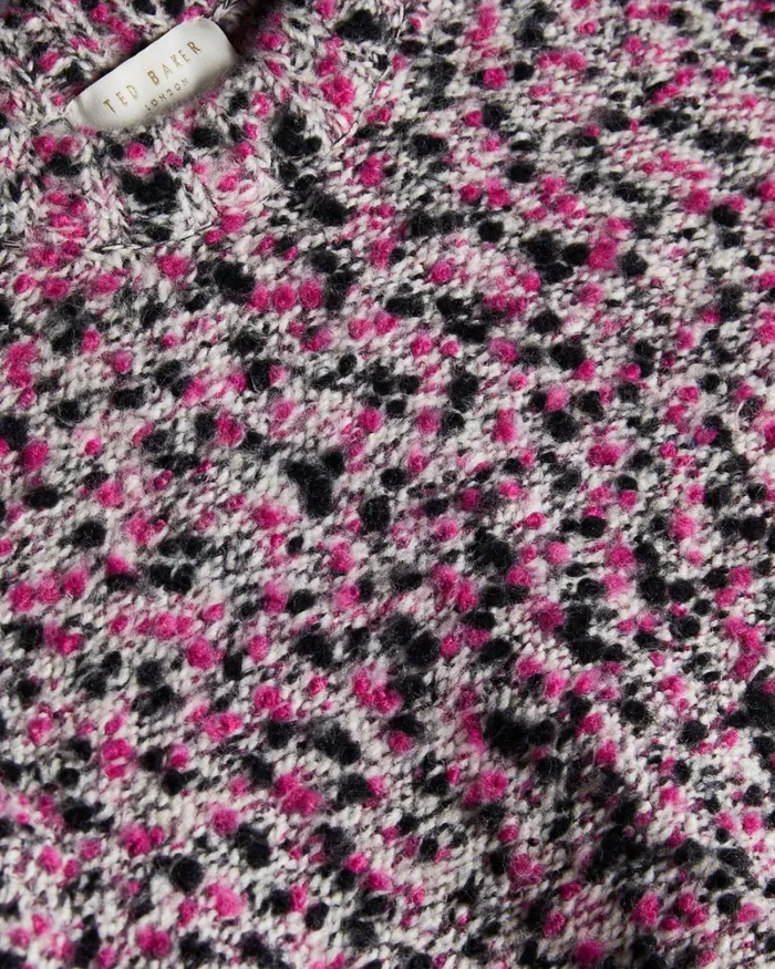 Engineered Cropped Jumper DeepPink Women Ted Baker Sweaters