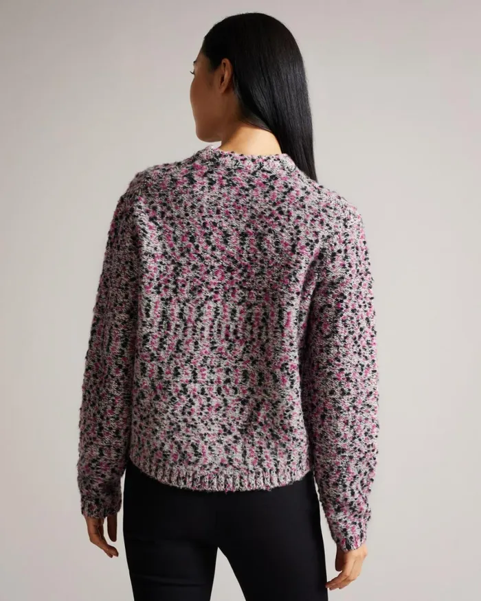 Engineered Cropped Jumper DeepPink Women Ted Baker Sweaters