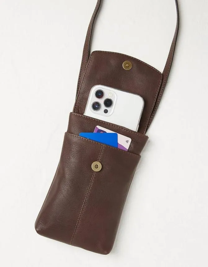 Fatface Bags and Purses Bronte Bee Phone Bag Chocolate Brown 8211 Women