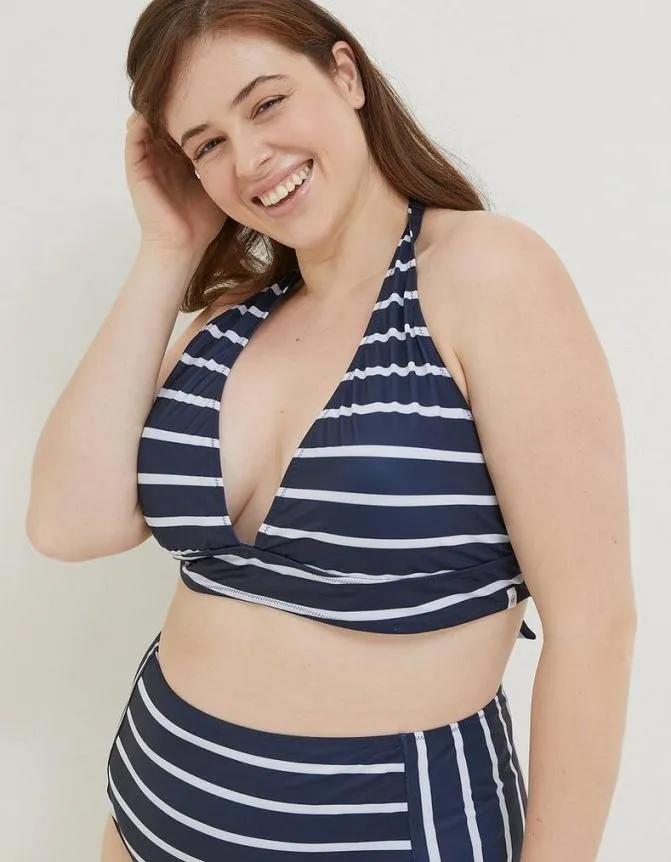 Fatface Beachwear and Swimwear Breton Bikini Top Navy 8211 Women