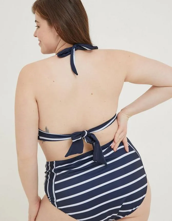 Fatface Beachwear and Swimwear Breton Bikini Top Navy 8211 Women