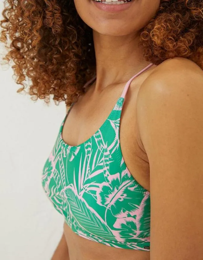 Fatface Beachwear and Swimwear Tropical Leaves Bikini Top Bright Green 8211 Women Fatface Beachwear and Swimwear Tropical Leaves Bikini Top Bright Green 8211 Women