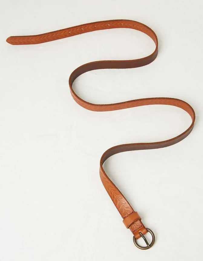 Fatface Belts Embossed Leaf Leather Belt Tan 8211 Women