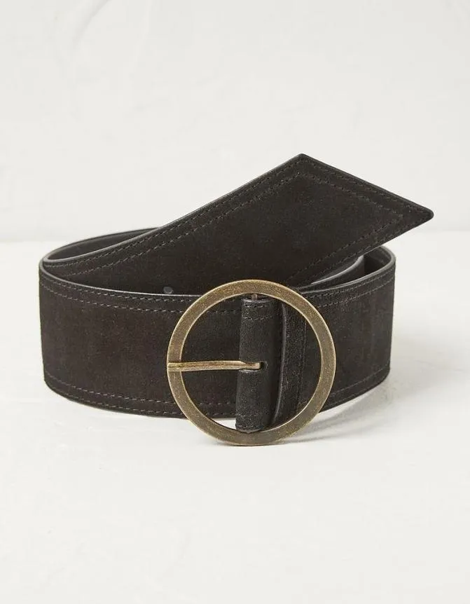 Fatface Belts Wide Suede Belt Black 8211 Women