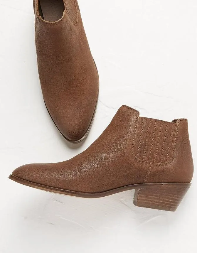 Fatface Boots Ava Western Ankle Boot Tan 8211 Women