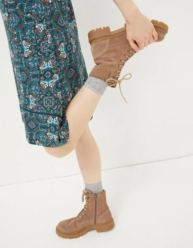 Fatface Boots Eliza Suede Ankle Worker Boot Stone 8211 Women