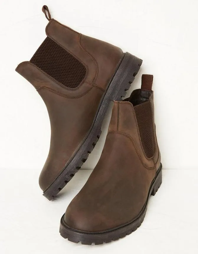 Fatface Boots Ethan Chelsea Ankle Boot Chocolate Brown 8211 Men