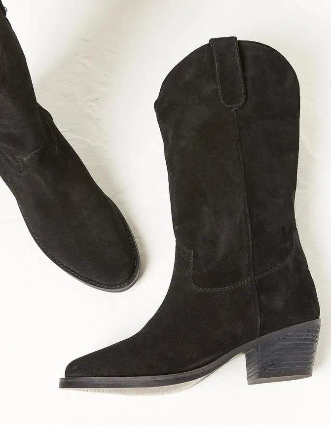 Fatface Boots Sierra Western Mid Length Boot Black 8211 Women