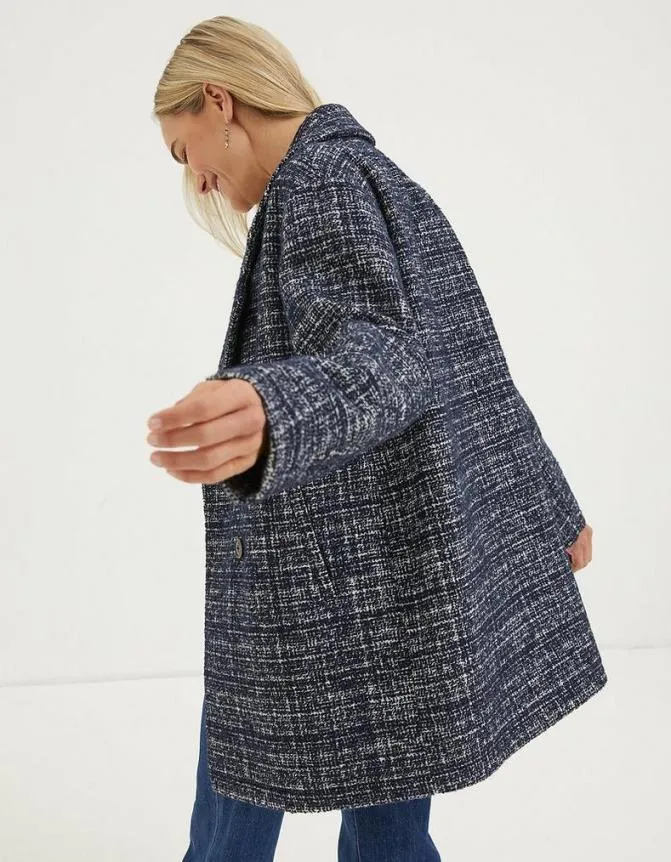 Fatface Coats and Jackets Blair Wool Blend Coat Navy 8211 Women