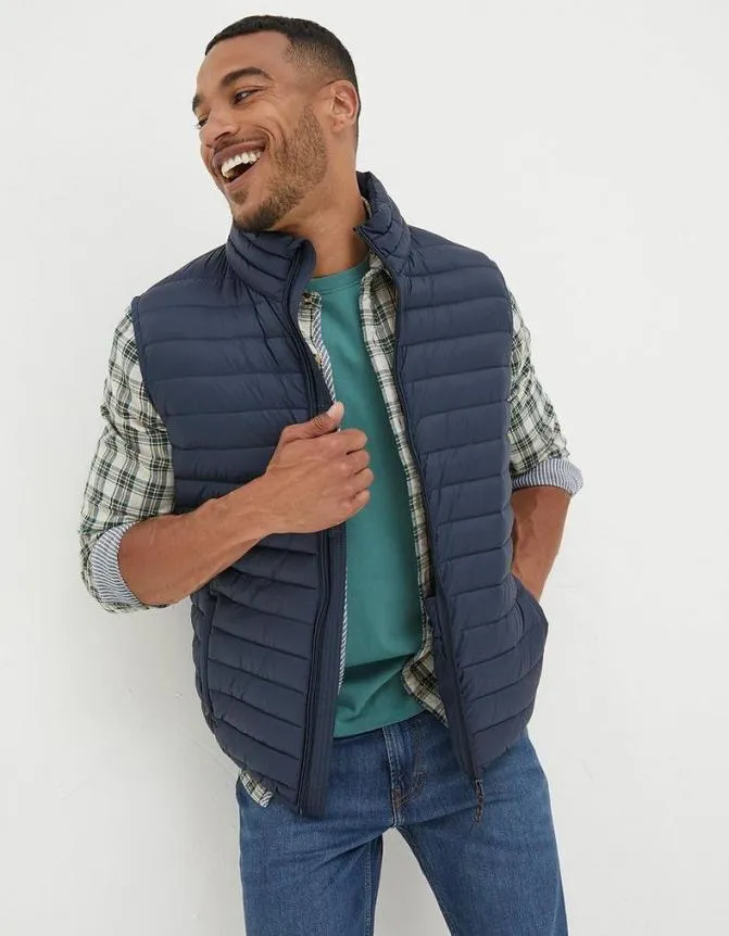 Fatface Coats and Jackets Dartmouth Gilet Navy 8211 Men