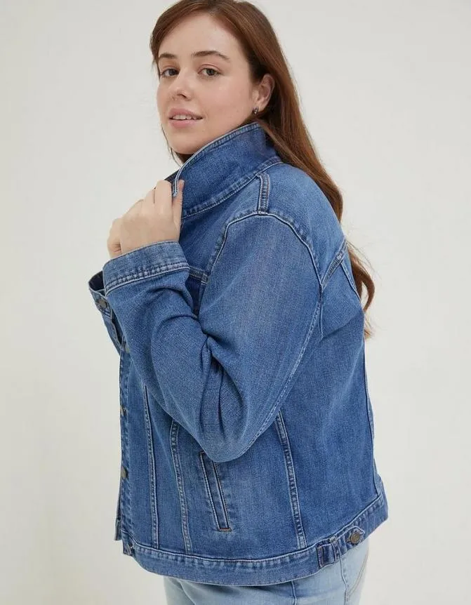 Fatface Coats and Jackets Tasha Denim Jacket Mid Blue 8211 Women