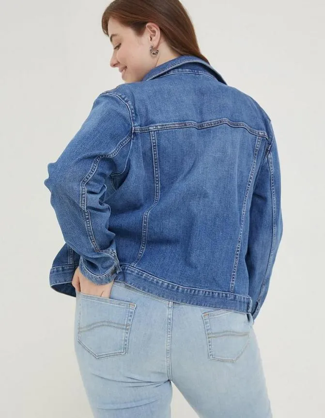 Fatface Coats and Jackets Tasha Denim Jacket Mid Blue 8211 Women