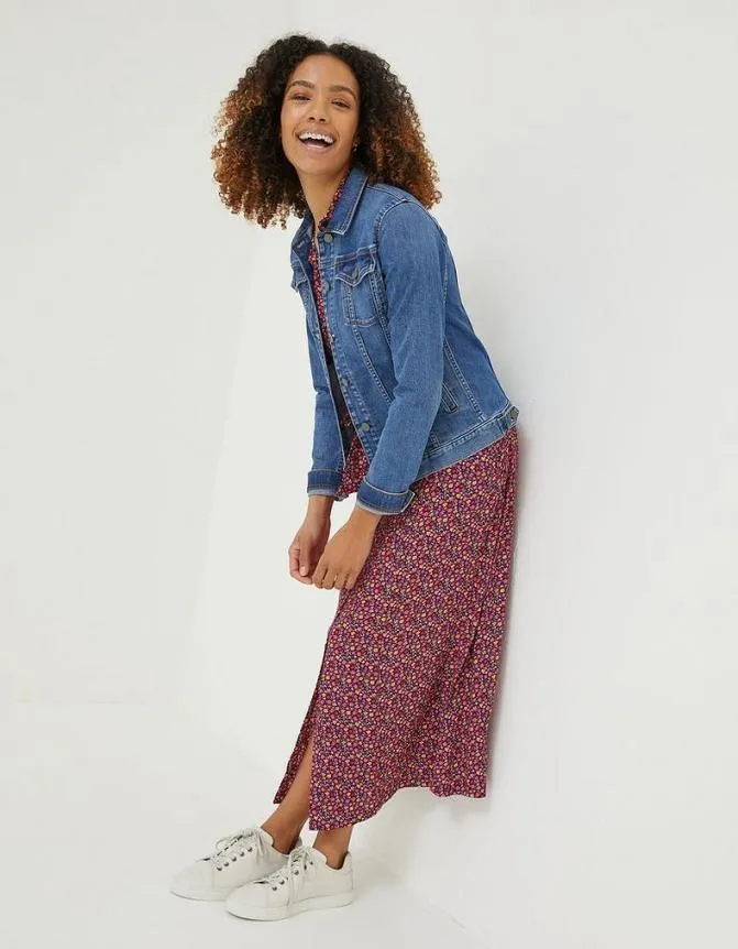 Fatface Coats and Jackets Tasha Denim Jacket Mid Blue 8211 Women