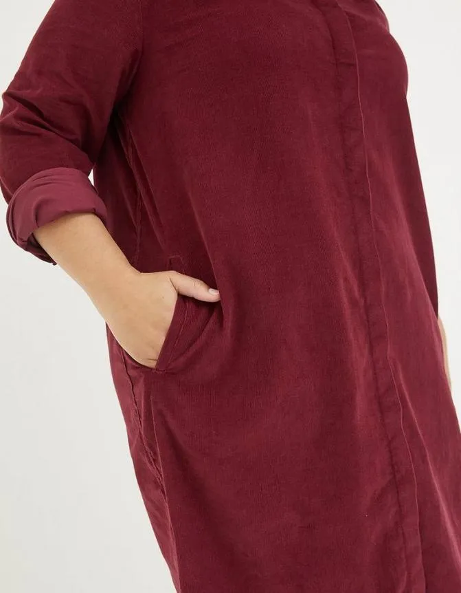 Fatface Dresses Chester Cord Dress Dark Red 8211 Women