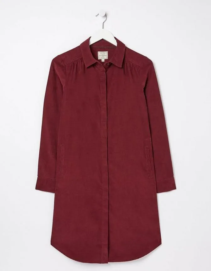 Fatface Dresses Chester Cord Dress Dark Red 8211 Women