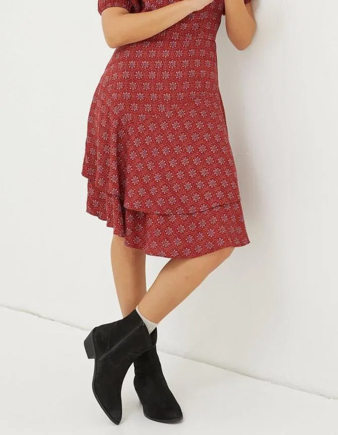 Fatface Dresses Shaney Craft Geo Dress Raspberry Red 8211 Women