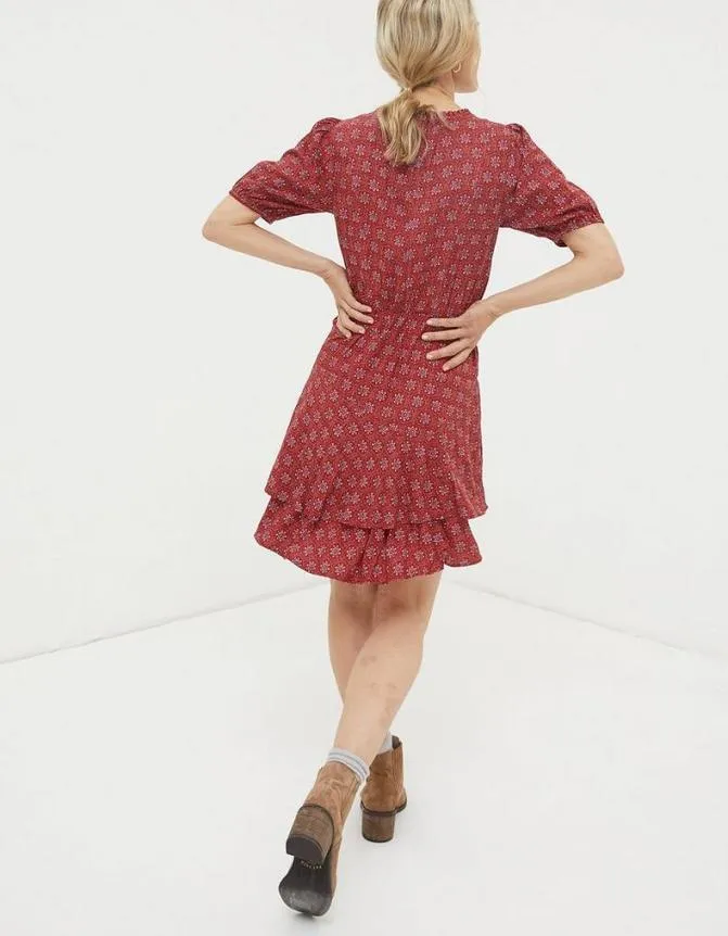 Fatface Dresses Shaney Craft Geo Dress Raspberry Red 8211 Women