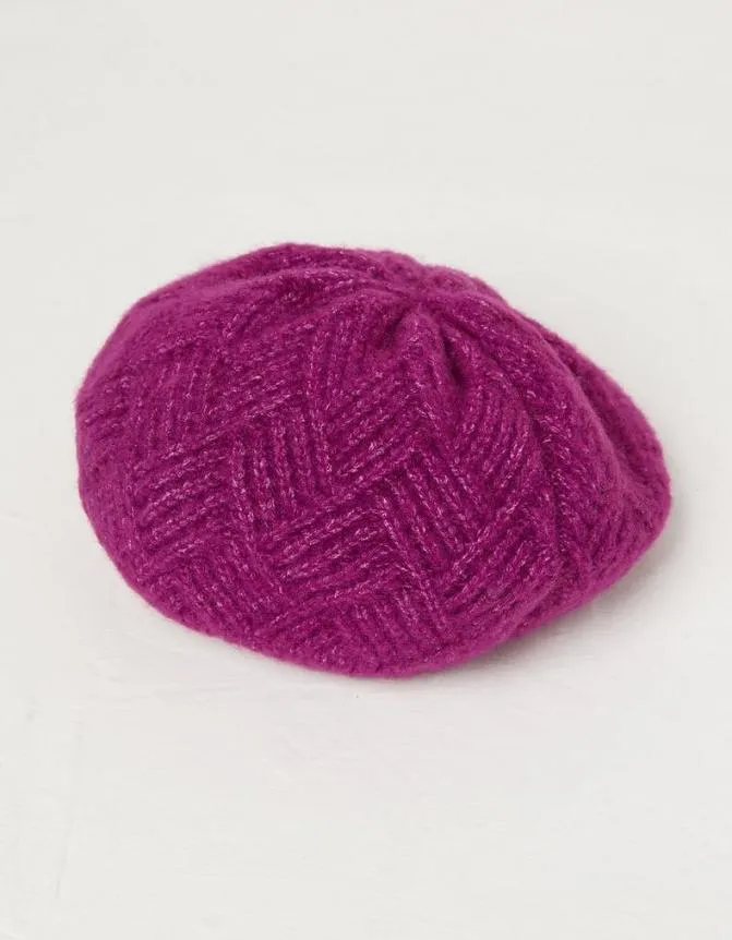 Fatface Hats Plain Beret Pink 8211 Women