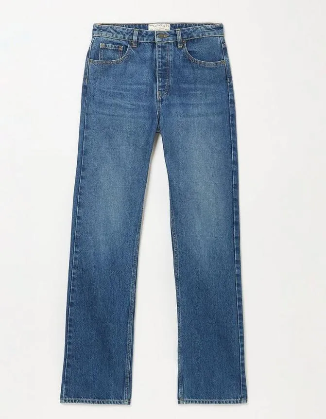 Fatface Jeans and Dungarees Sutton Straight Leg Jeans Mid Blue 8211 Women