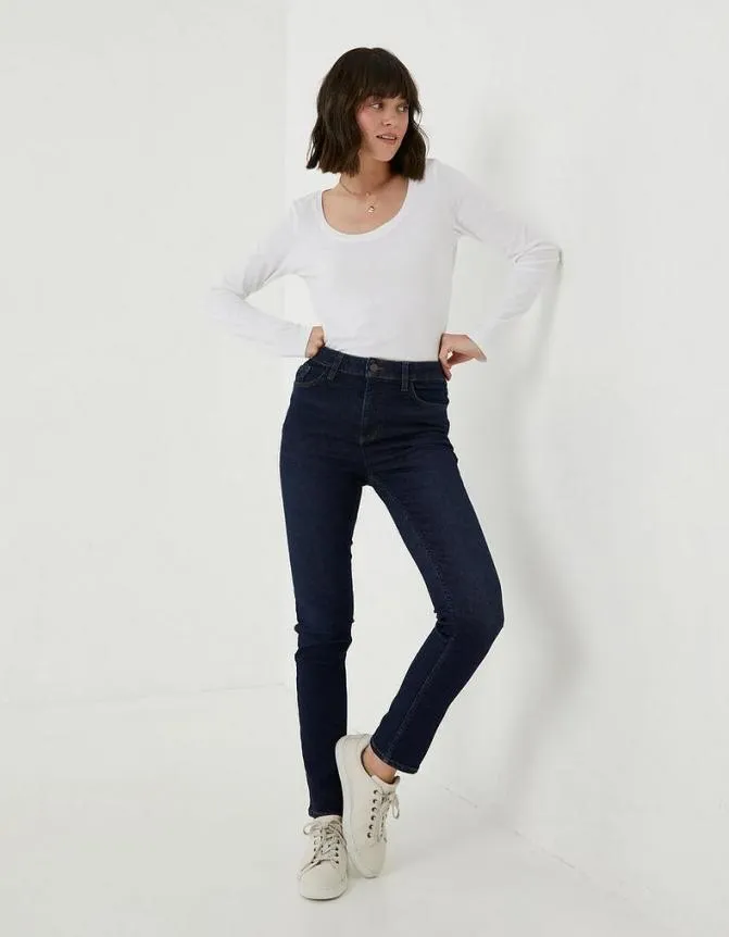 Fatface Jeans and Dungarees Sway Slim Leg Comfort Stretch Jeans Dark Blue 8211 Women