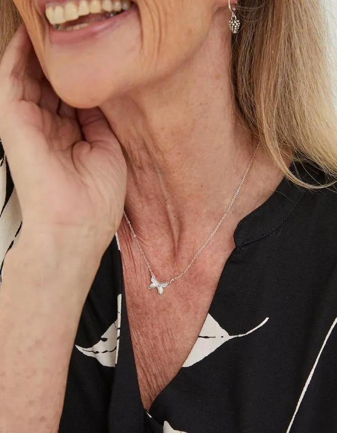 Fatface Jewellery Butterfly Necklace Silver 8211 Women