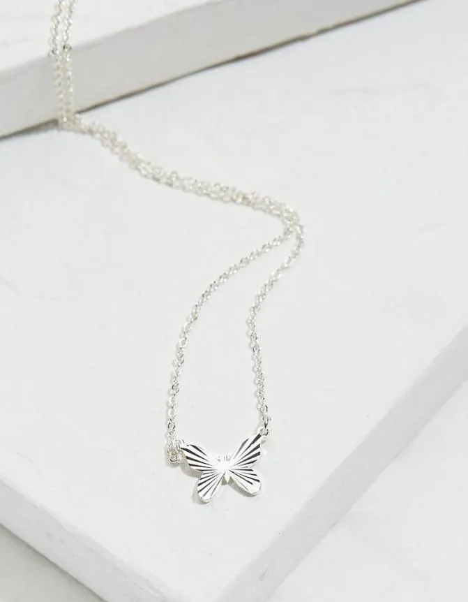 Fatface Jewellery Butterfly Necklace Silver 8211 Women