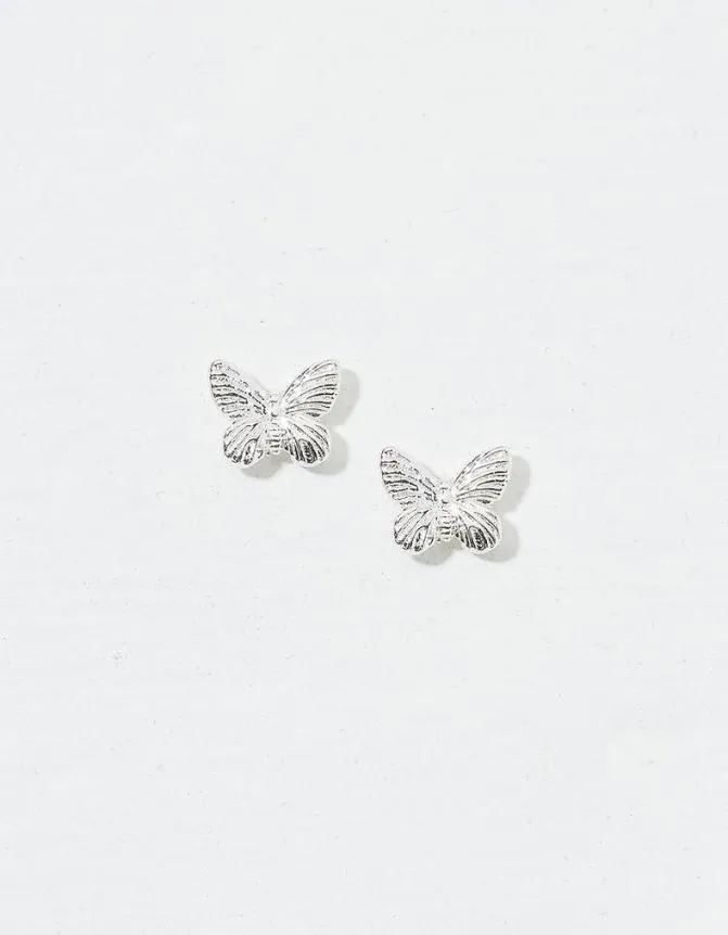 Fatface Jewellery Butterfly Stud Earrings Silver 8211 Women
