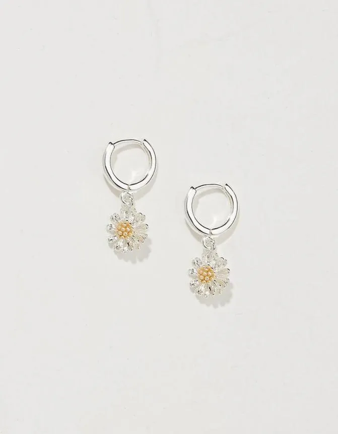 Fatface Jewellery Daisy Drop Earrings Silver 8211 Women
