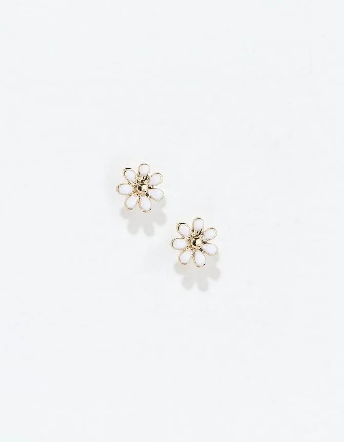Fatface Jewellery Enamel Daisy Stud Earrings White 8211 Women