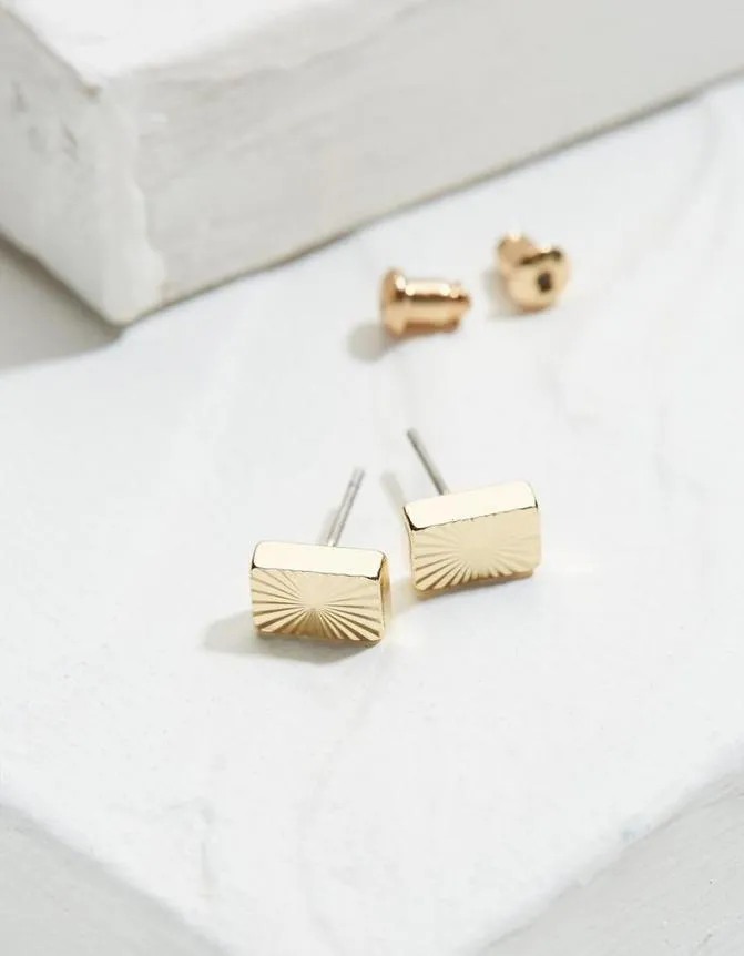 Fatface Jewellery Etched Studs Gold 8211 Women