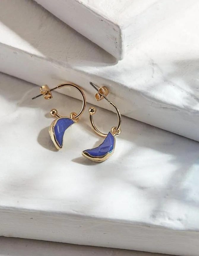 Fatface Jewellery Moon Drop Earrings Navy 8211 Women
