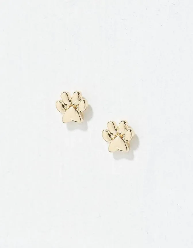 Fatface Jewellery Paw Print Studs Gold 8211 Women