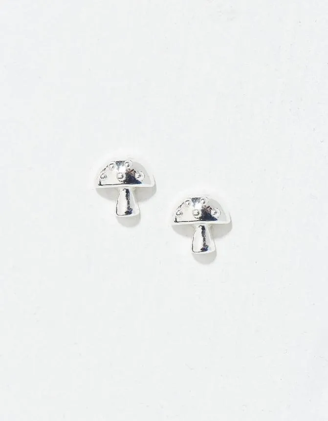 Fatface Jewellery Toadstool Stud Earrings Silver 8211 Women
