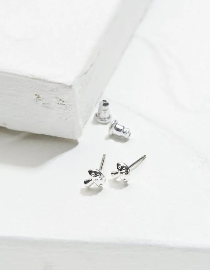 Fatface Jewellery Toadstool Stud Earrings Silver 8211 Women
