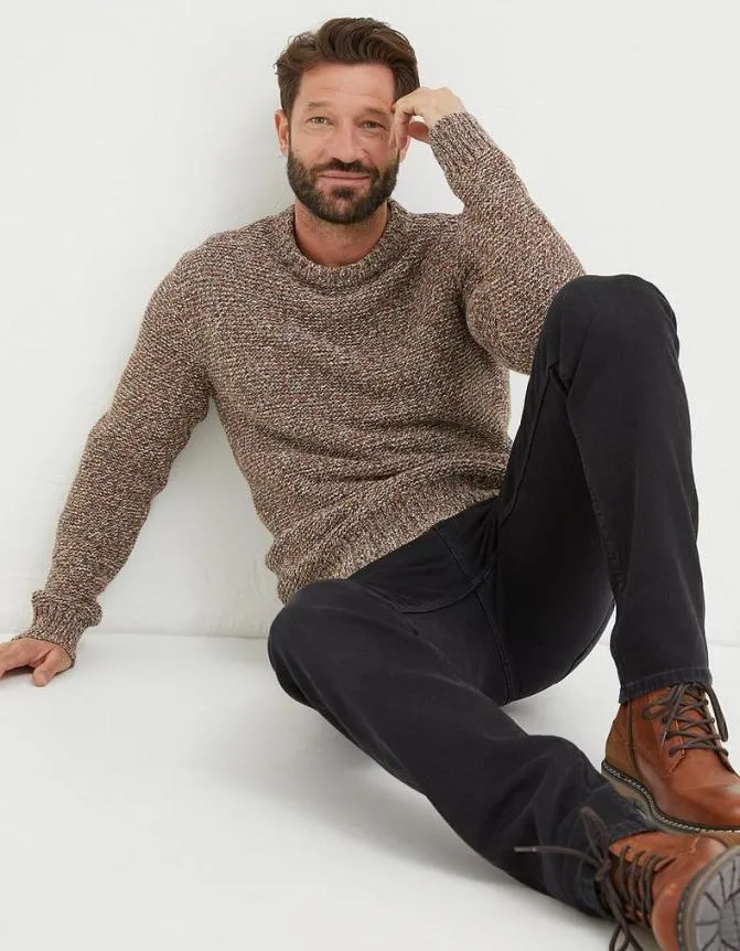 Fatface Knitwear Hove Crew Jumper Natural 8211 Men