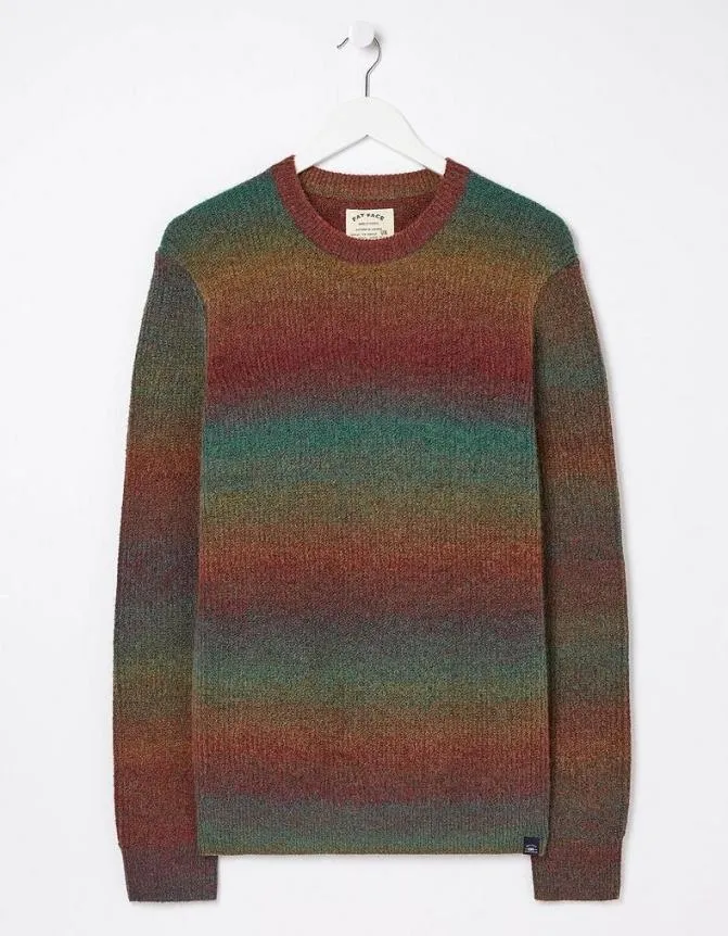 Fatface Knitwear Ombre Crew Jumper Multi 8211 Men