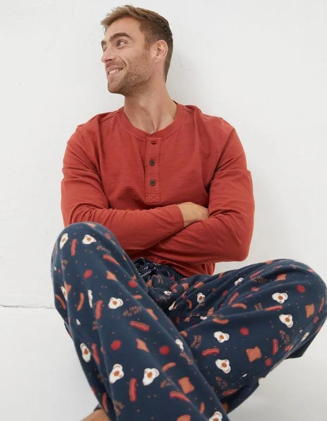 Fatface Nightwear and Loungewear Breakfast Print Pyjama Bottoms Navy 8211 Men Fatface Nightwear and Loungewear Breakfast Print Pyjama Bottoms Navy 8211 Men