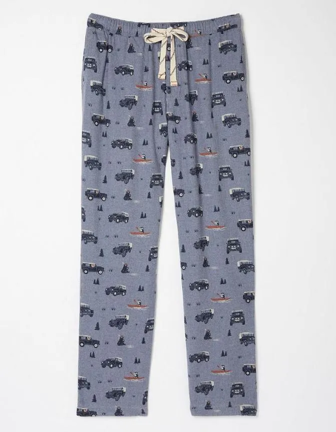 Fatface Nightwear and Loungewear Land Rover Pyjama Bottoms Chambray Blue 8211 Men