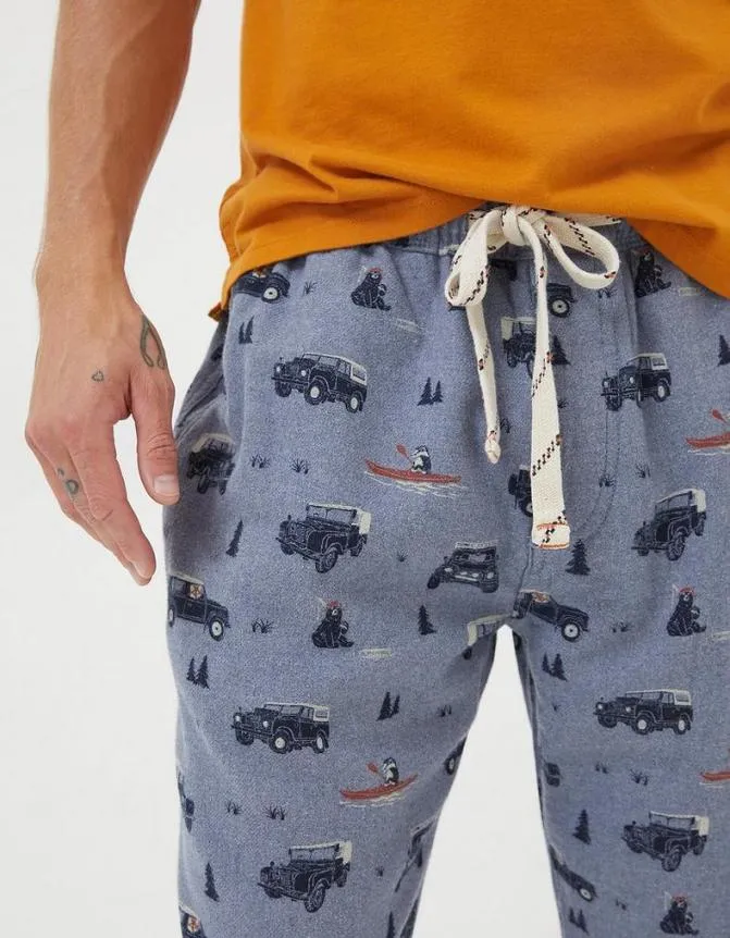 Fatface Nightwear and Loungewear Land Rover Pyjama Bottoms Chambray Blue 8211 Men