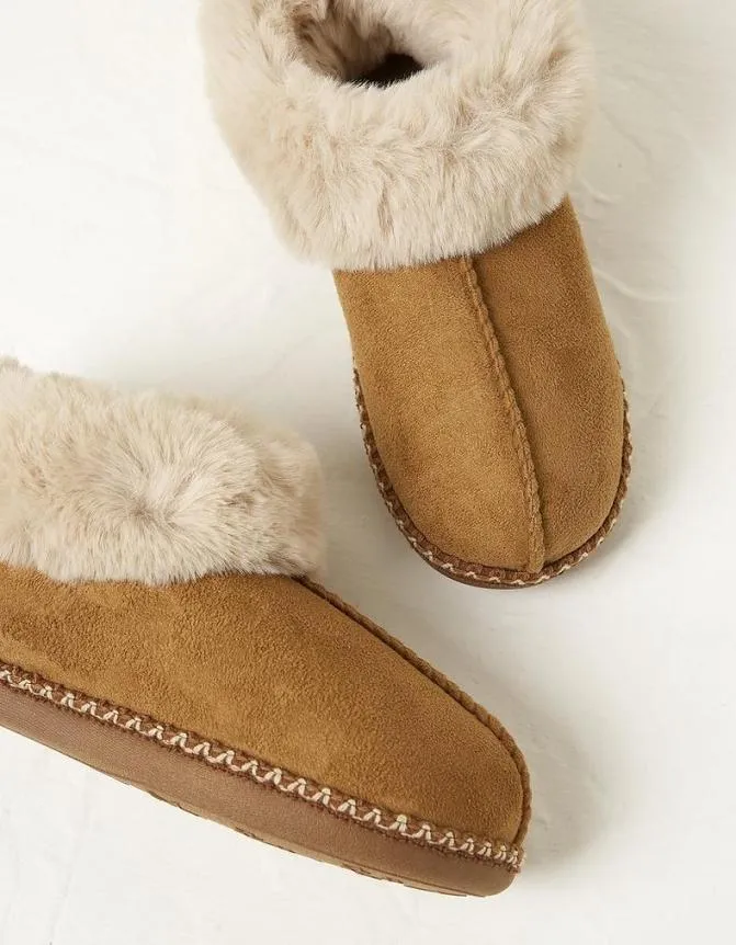 Fatface Nightwear and Loungewear Maia Boot Slippers Tan 8211 Women