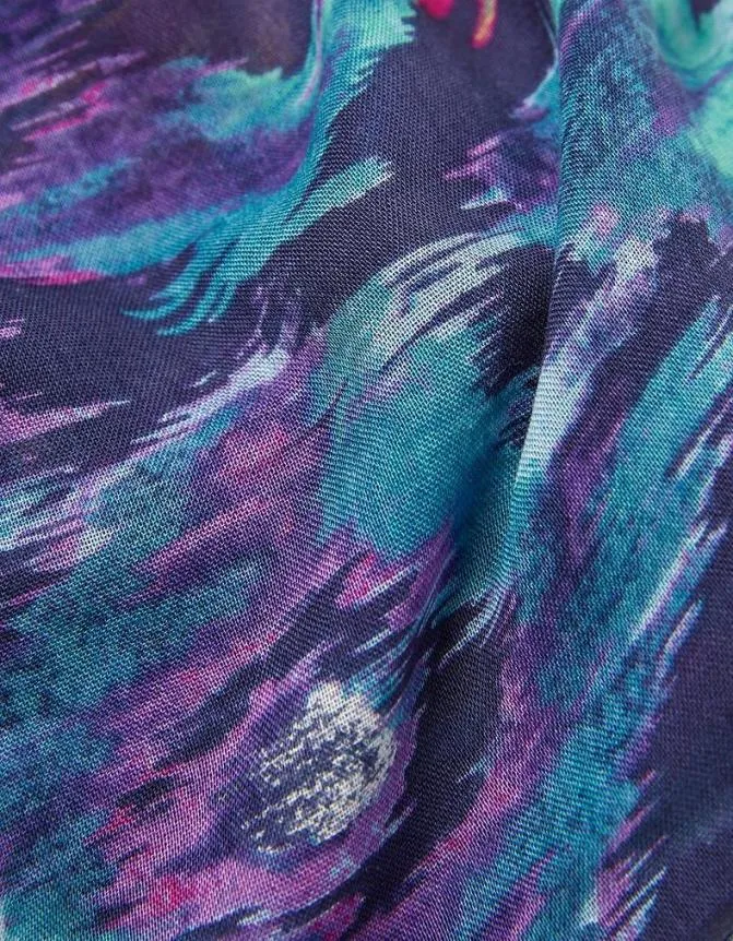Fatface Scarves Ikat Floral Scarf Teal Green 8211 Women
