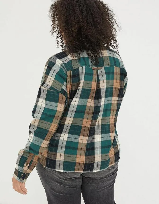 Fatface Shirts and Blouses Frome Relaxed Check Shirt Dark Green 8211 Women