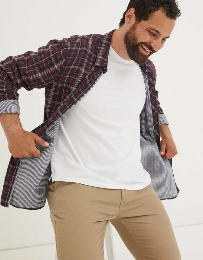 Fatface Shirts Chesil Check Shirt Dark Red 8211 Men