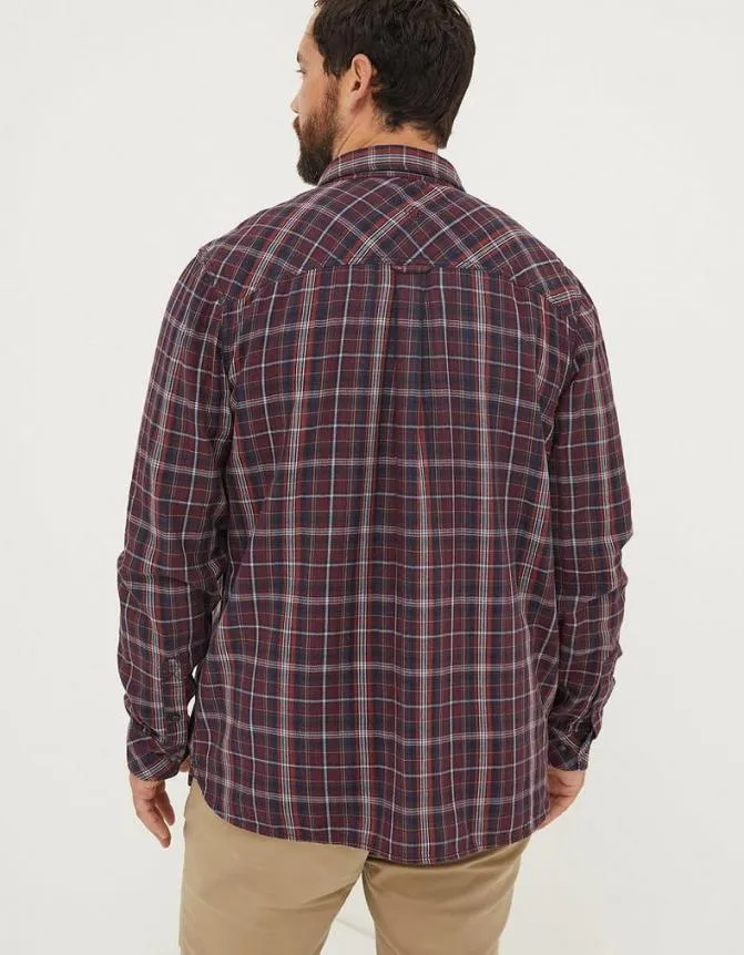 Fatface Shirts Chesil Check Shirt Dark Red 8211 Men