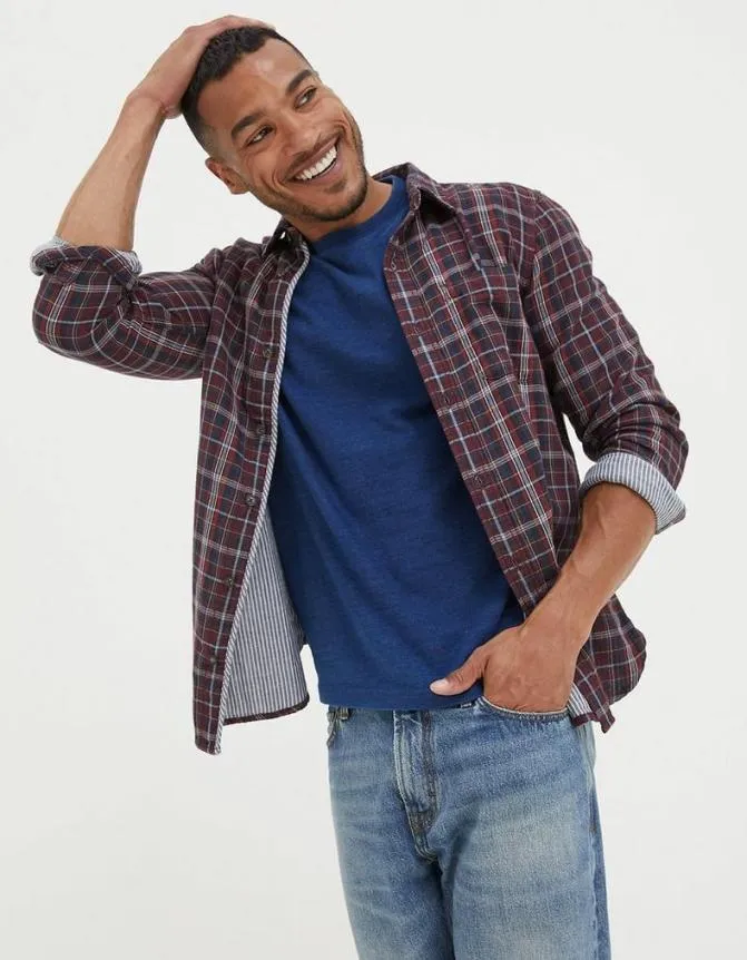 Fatface Shirts Chesil Check Shirt Dark Red 8211 Men