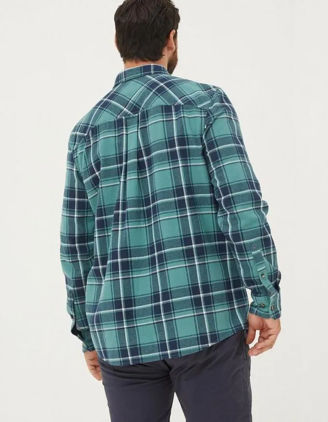 Fatface Shirts Dawley Check Shirt Teal Green 8211 Men