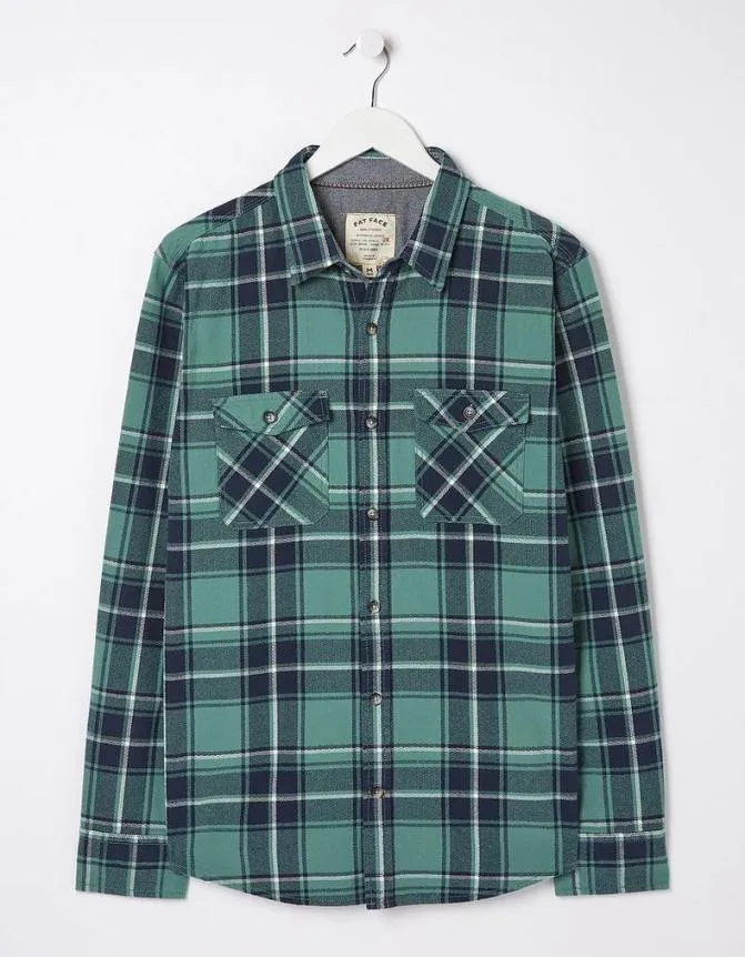 Fatface Shirts Dawley Check Shirt Teal Green 8211 Men