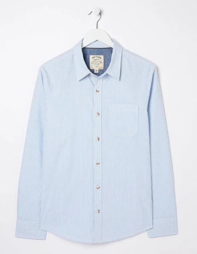 Fatface Shirts Lidder Stripe Shirt Light Blue 8211 Men