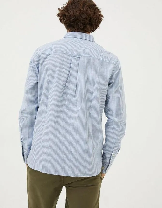 Fatface Shirts Long Sleeve Gore Stripe Shirt Blue 8211 Men