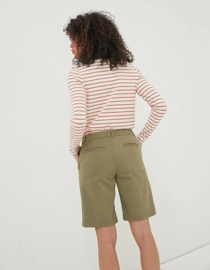 Fatface Shorts Falmouth Bermuda Chino Shorts Khaki Green 8211 Women